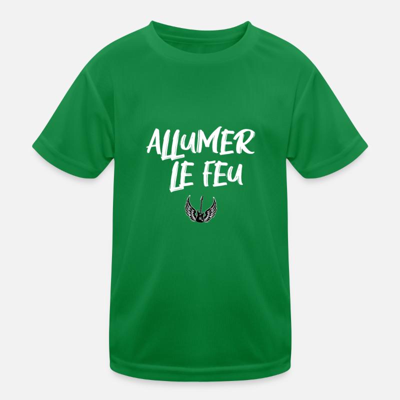 Allumer le feu. Paroles de chanson culte T-shirt sport Enfant