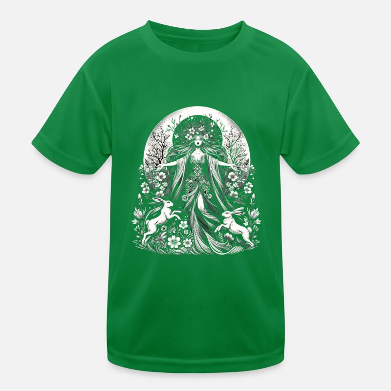Ostara Eostre équinoxe sorcière déesse païenne rituels T-shirt sport Enfant