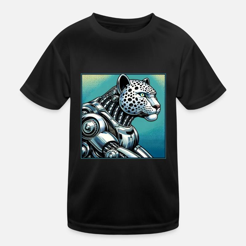 Leopard Roboter Kinder Funktions-T-Shirt