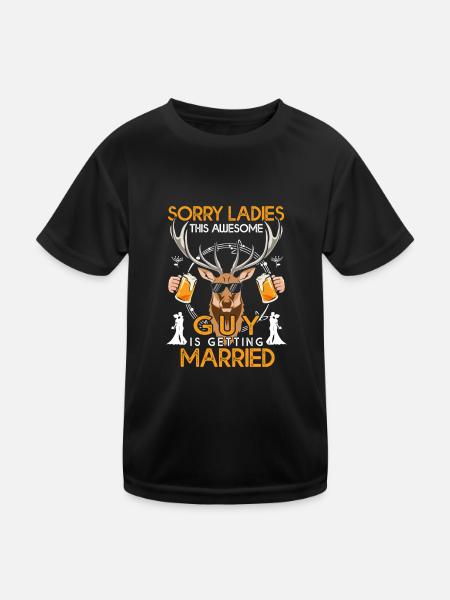 SORRY LADIES this GUY is getting MARRIED - Kids Functional T-Shirt - black - Front