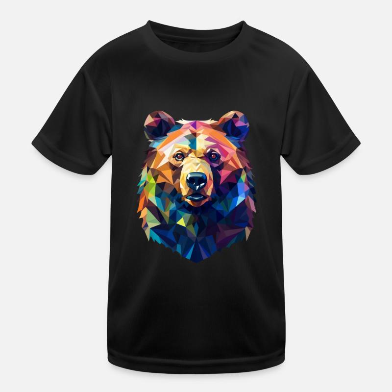 Polygone d'ours grizzly T-shirt sport Enfant