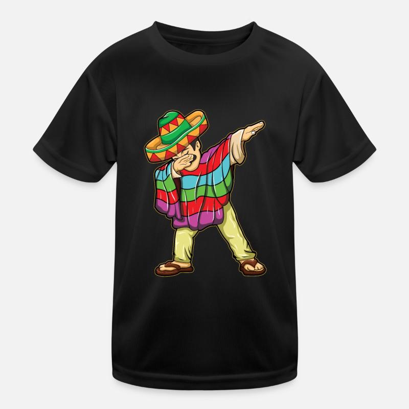 Mexican Poncho Cinco De Mayo Muertos Taco Sombrero Kinder Funktions-T-Shirt