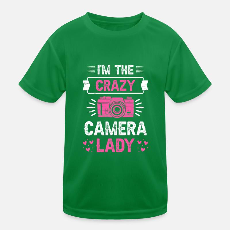 I'm The Crazy Camera Lady Kids Functional T-Shirt