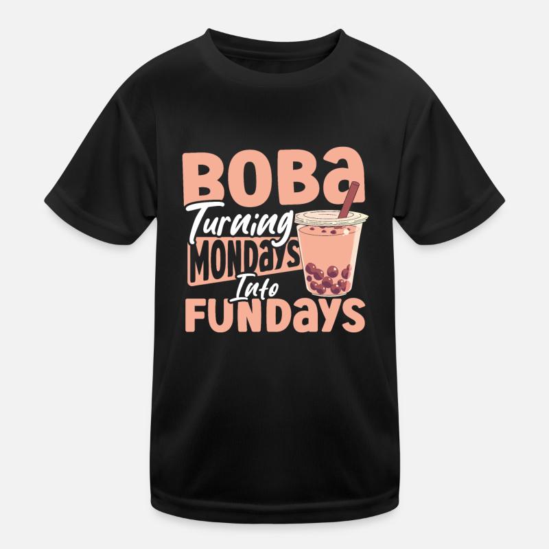 Chai Tee Schwarzer Tee Eistee Boba Tee - Kinder Funktions-T-Shirt - Schwarz