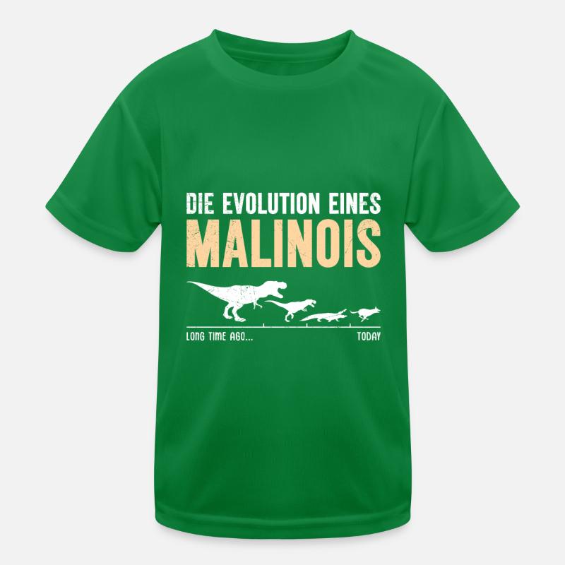 EVOLUTION EINES MALINOIS Lustiges Belgischer Kinder Funktions-T-Shirt