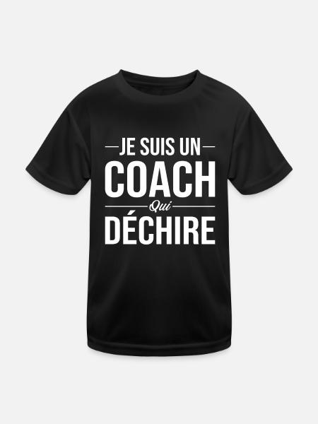 Je suis un coach qui déchire entraineur coach - T-shirt sport Enfant - noir - Devant