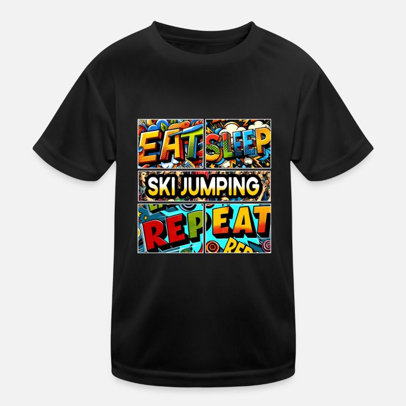 Manger, dormir, sauter, répéter, répéter, T-shirt sport Enfant