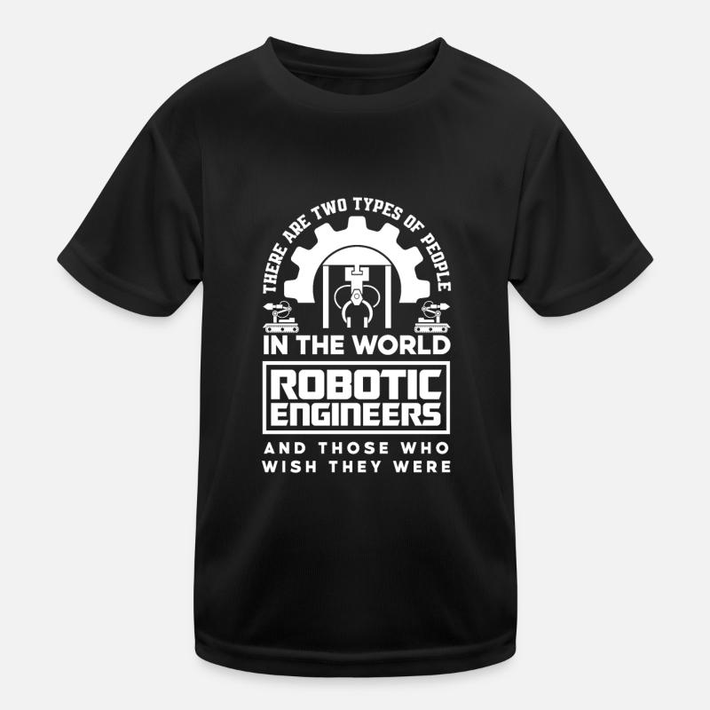 Robotik Roboter Programmierer - Kinder Funktions-T-Shirt - Schwarz