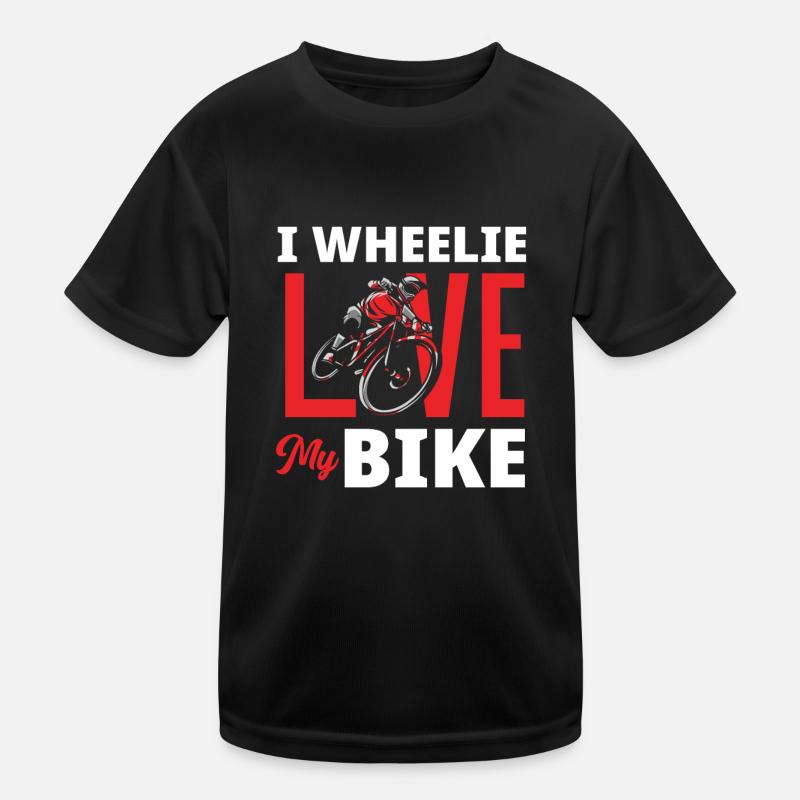 Radfahrer Mountainbiker Liebe Kinder Funktions-T-Shirt