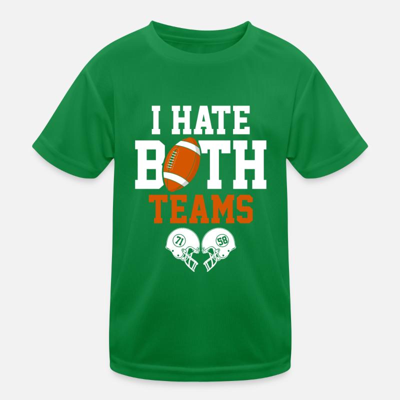Ich hasse beide Mannschaften Kinder Funktions-T-Shirt
