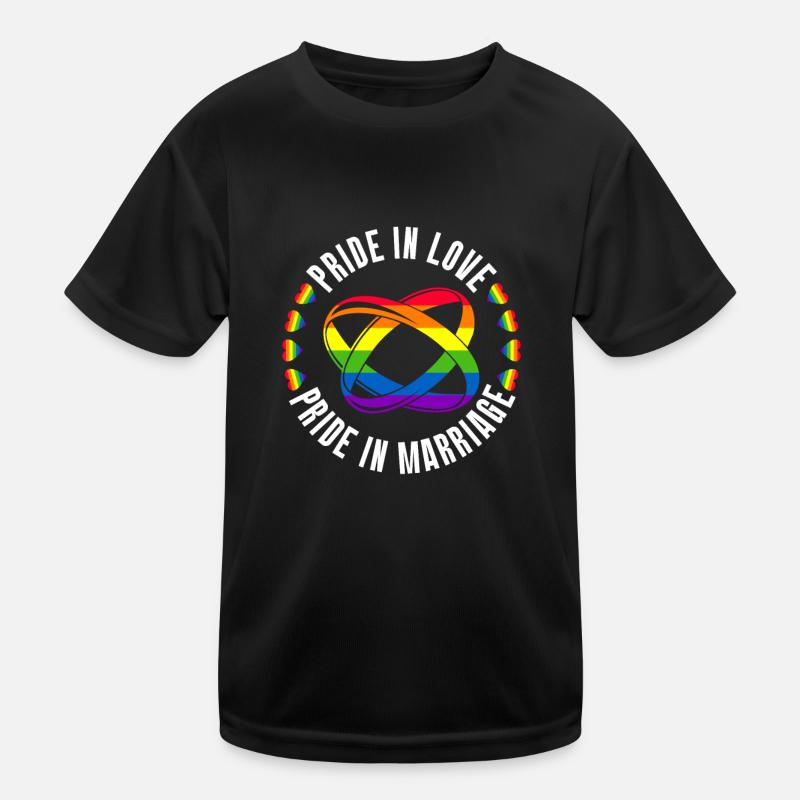 Gay Pride Hochzeit Homo-Ehe Kinder Funktions-T-Shirt