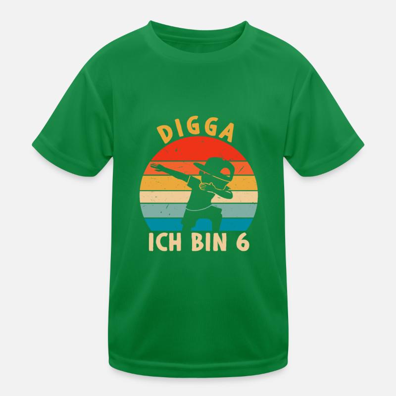 Digga Ich bin 6 Kinder Funktions-T-Shirt