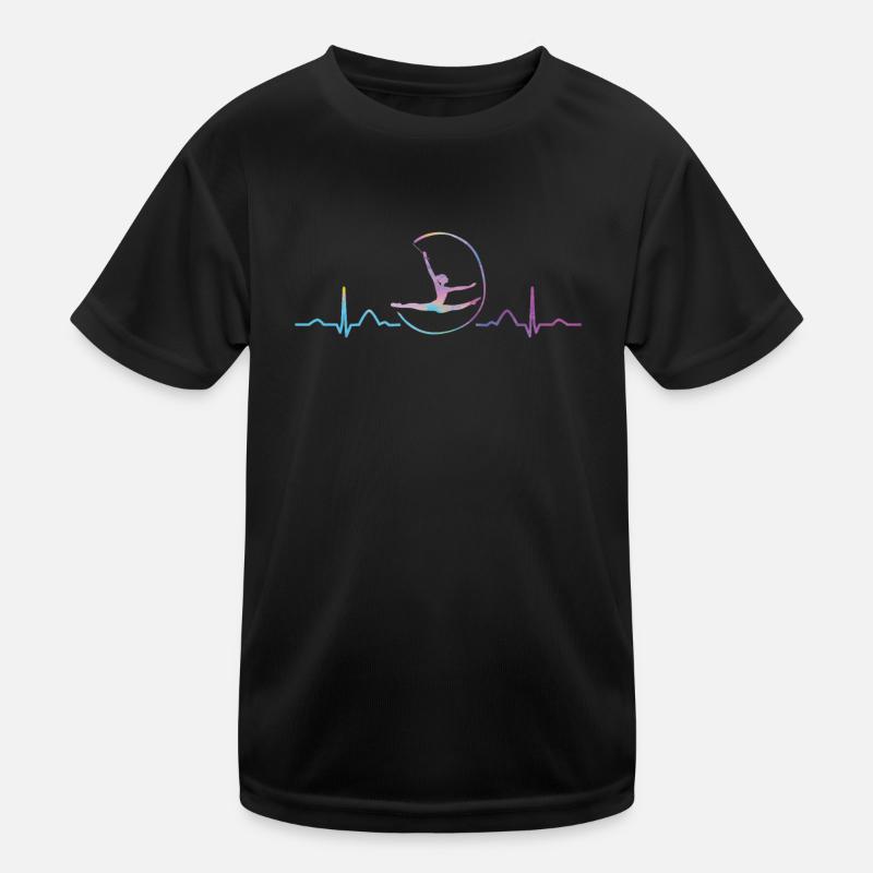 Gymnast With Band Rhythmic Gymnastics Kids Functional T-Shirt