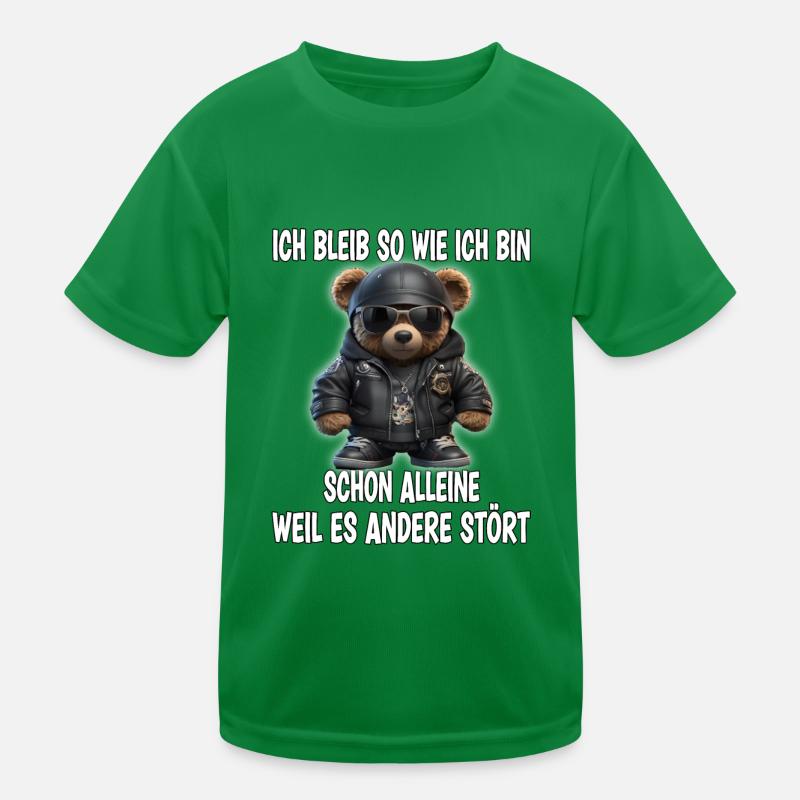 Irony Bear Sarcasm Gift Kids Functional T-Shirt