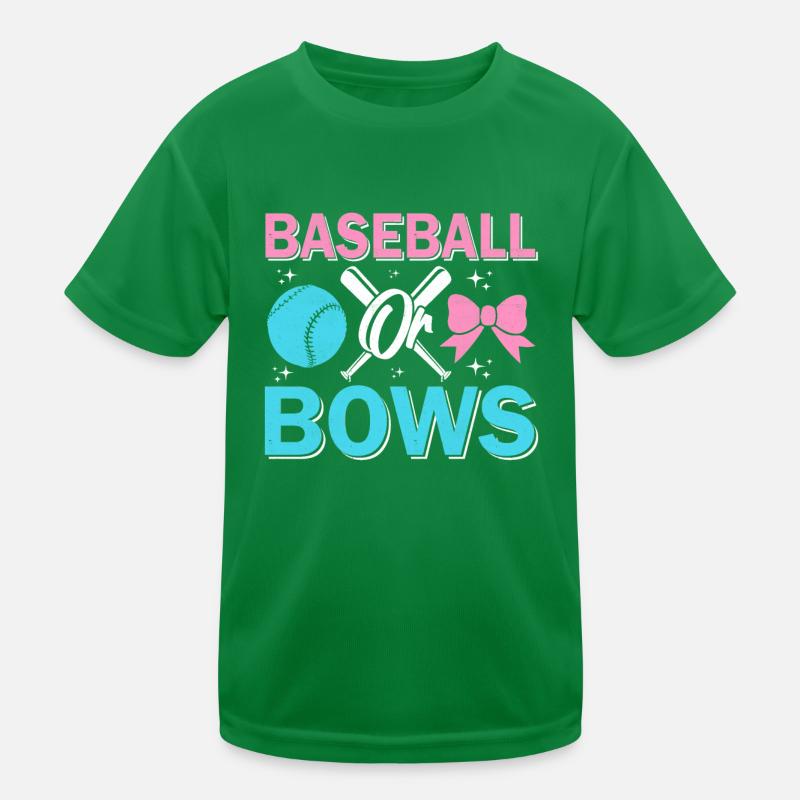 Baseball oder Bögen Geschlecht enthüllen Lustiges Baby Kinder Funktions-T-Shirt