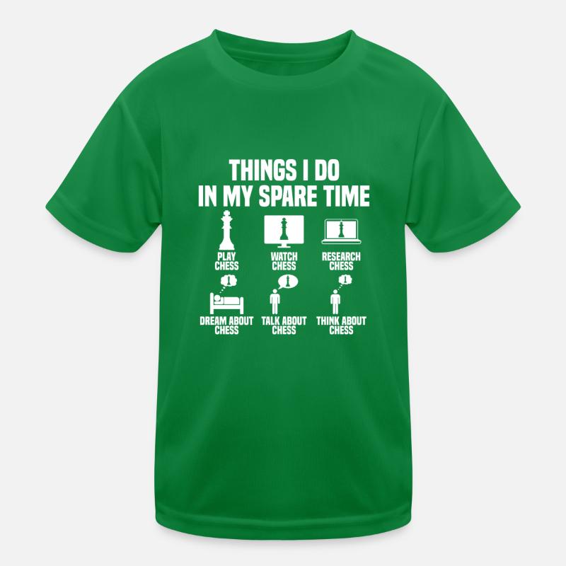 Dinge die ich in meiner Freizeit mache Schach Kinder Funktions-T-Shirt