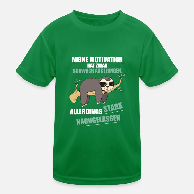 My motivation started weak Sloth Kids Functional T-Shirt