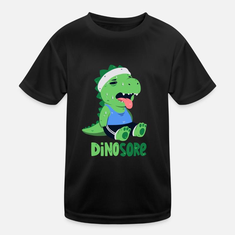 Dino with sore muscles Kids Functional T-Shirt