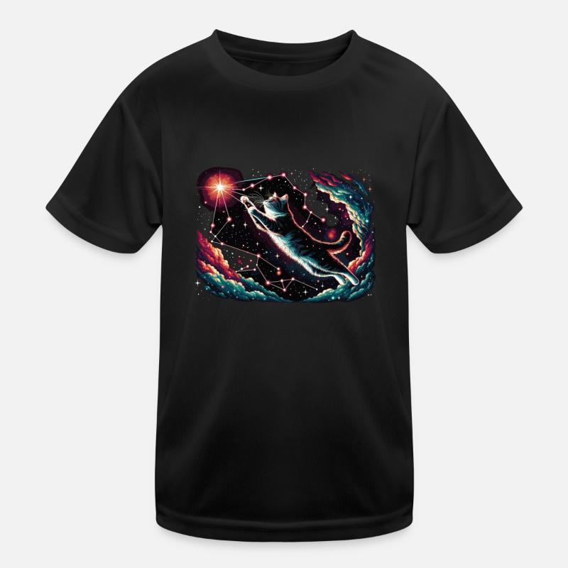 Cat, Astronaut, Astronomy, Outer Solar System Kids Functional T-Shirt