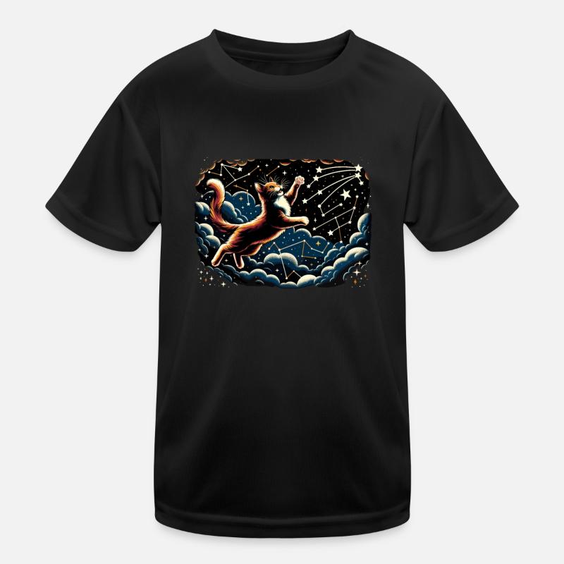 Cat, Astronaut, Astronomy, Outer Solar System Kids Functional T-Shirt