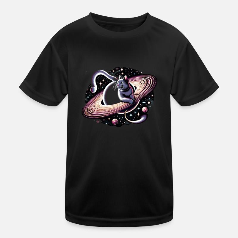 Chat, Astronaute, Astronomie, Système Solaire Externe T-shirt sport Enfant