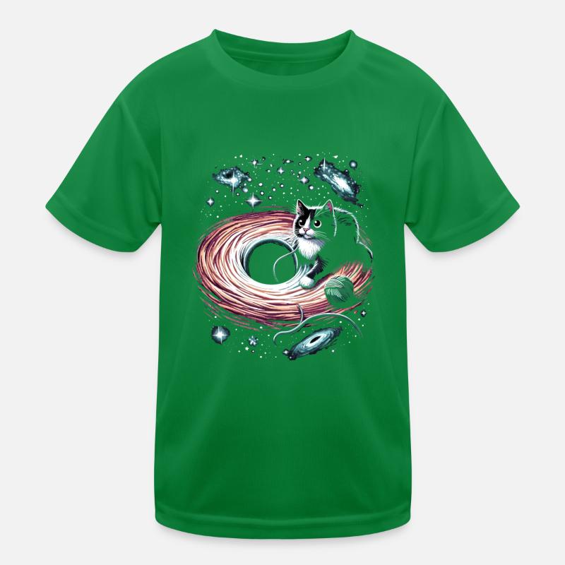 Cat, Astronaut, Astronomy, Outer Solar System Kids Functional T-Shirt
