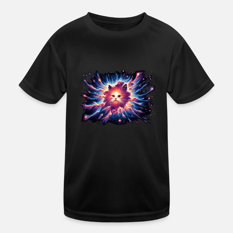 Cat, Astronaut, Astronomy, Outer Solar System Kids Functional T-Shirt
