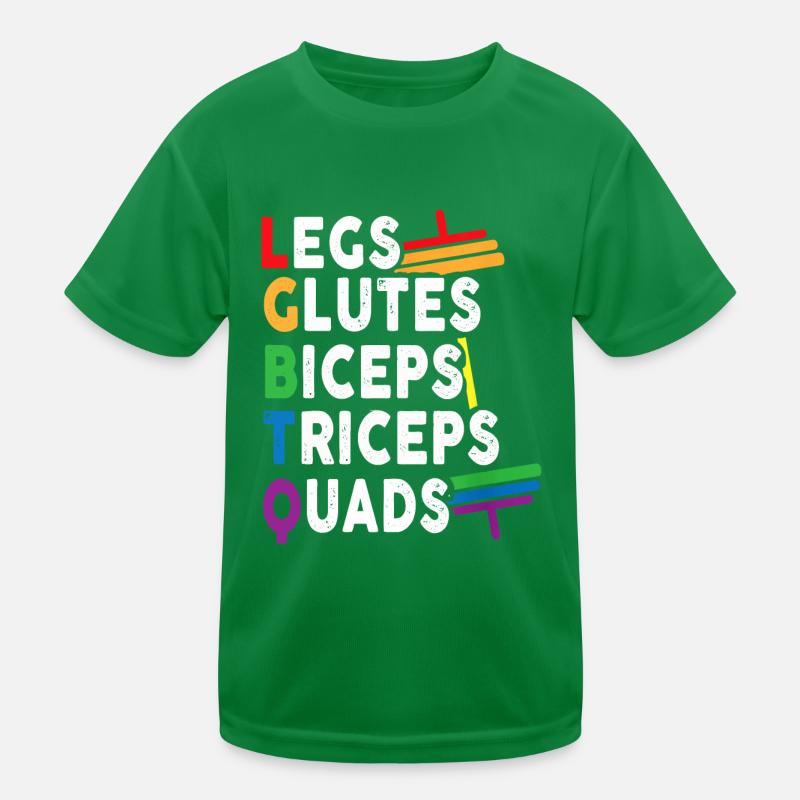 Legs Glutes Biceps Triceps Quads Kids Functional T-Shirt