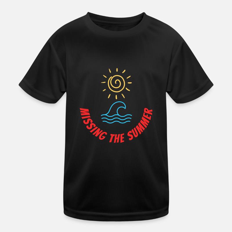 Missing the Summer - Kinder Funktions-T-Shirt - Schwarz