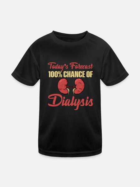 Gift for dialysis patients - Kids Functional T-Shirt - black - Front