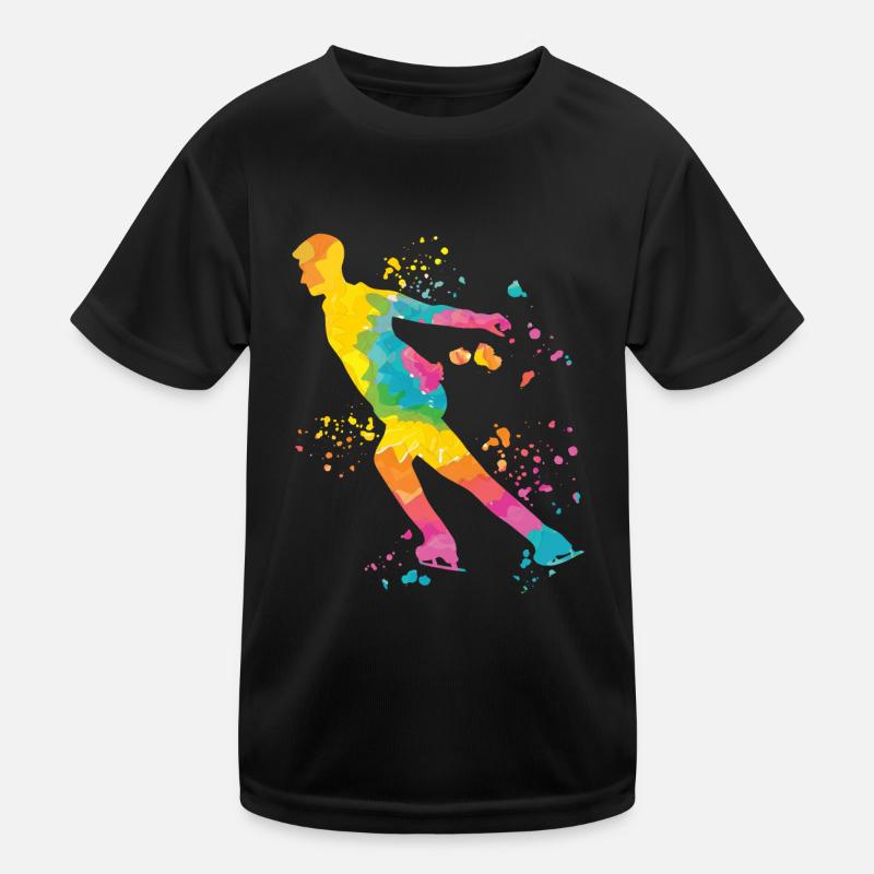 Eiskunstläufer Schlittschuhlaufen Eiskunstlauf Kinder Funktions-T-Shirt