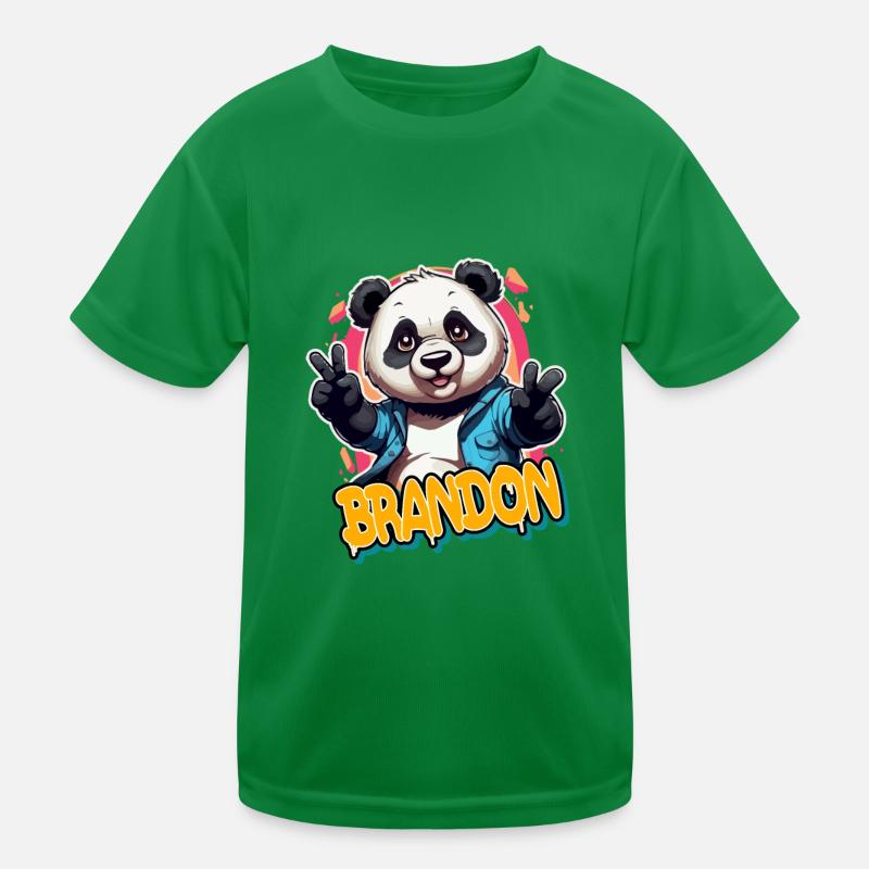 BRANDON - Beau nom de garçon avec Cool Panda T-shirt sport Enfant