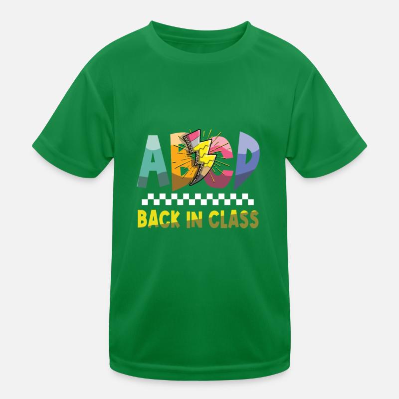 Einschulung ABCD Back In Class Erster Schultag Kinder Funktions-T-Shirt