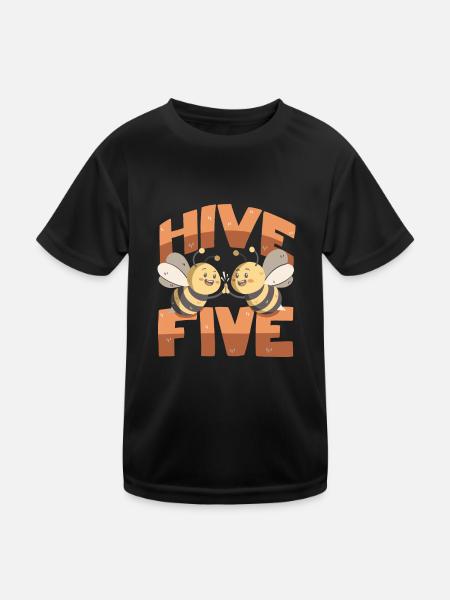 Hive Five - Kids Functional T-Shirt - black - Front
