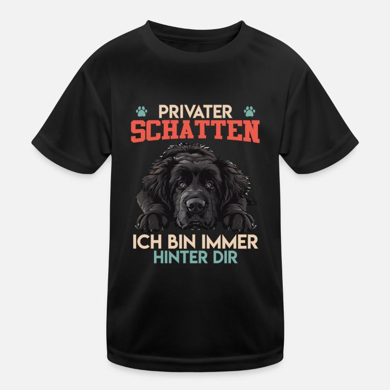 Newfie PRIVATER SCHATTEN BIN IMMER HINTER DIR Kinder Funktions-T-Shirt
