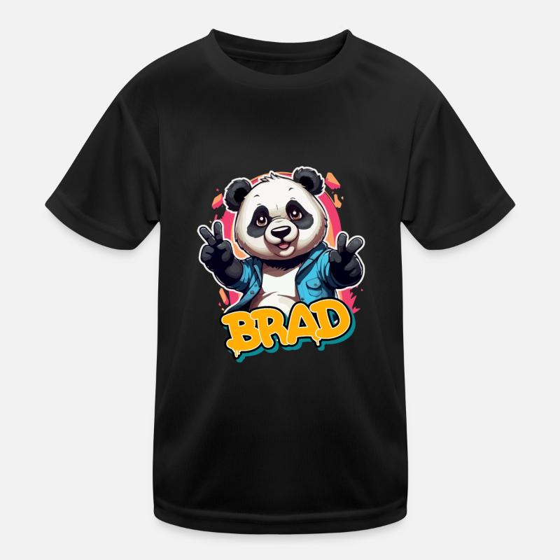 BRAD - Beau prénom de garçon avec un panda cool T-shirt sport Enfant