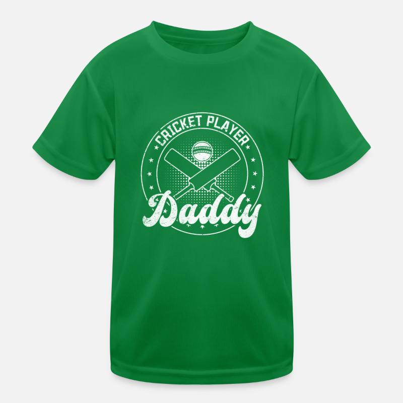 Cricket Player Daddy Cricket Kinder Funktions-T-Shirt