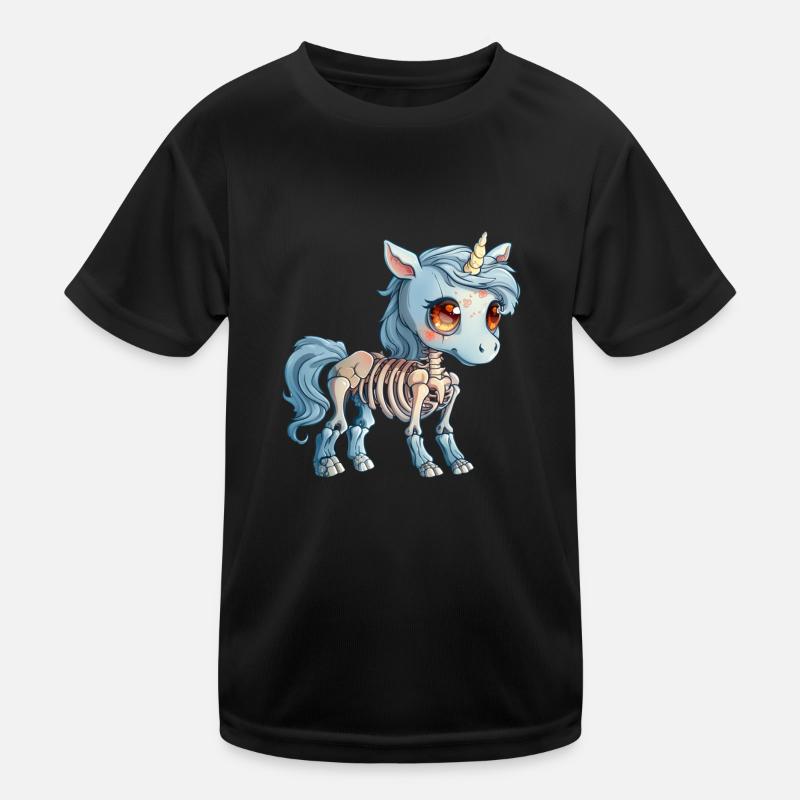 Licorne squelette Halloween Kawaii T-shirt sport Enfant