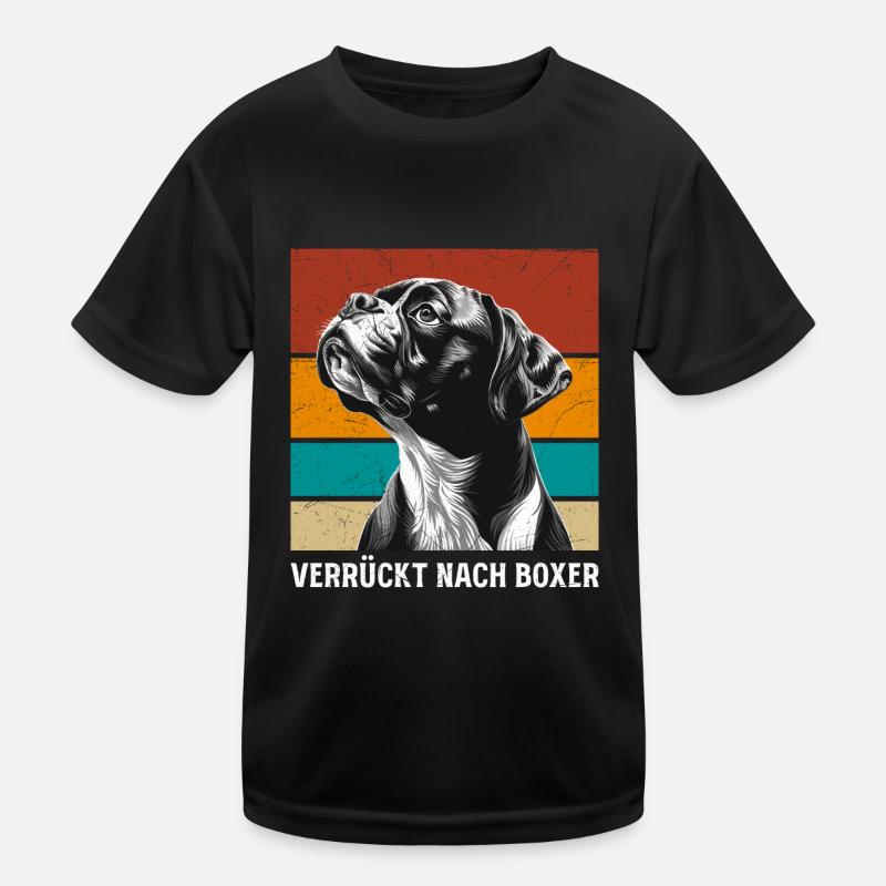 Deutscher Boxer VERRÜCKT NACH BOXER Lustiges Kinder Funktions-T-Shirt