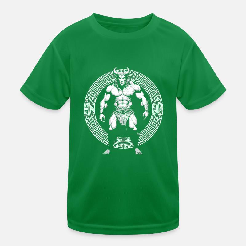 Half-Bull Minotaur Gift Kids Functional T-Shirt
