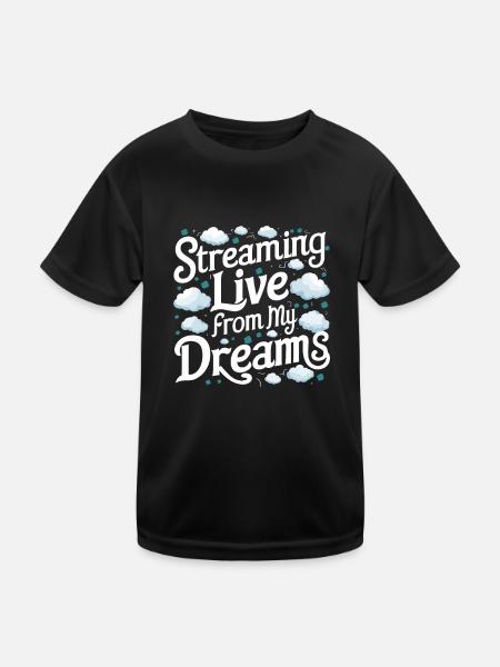 Parler dans le sommeil, Somniloquie, Parler dans le sommeil - T-shirt sport Enfant - noir - Devant