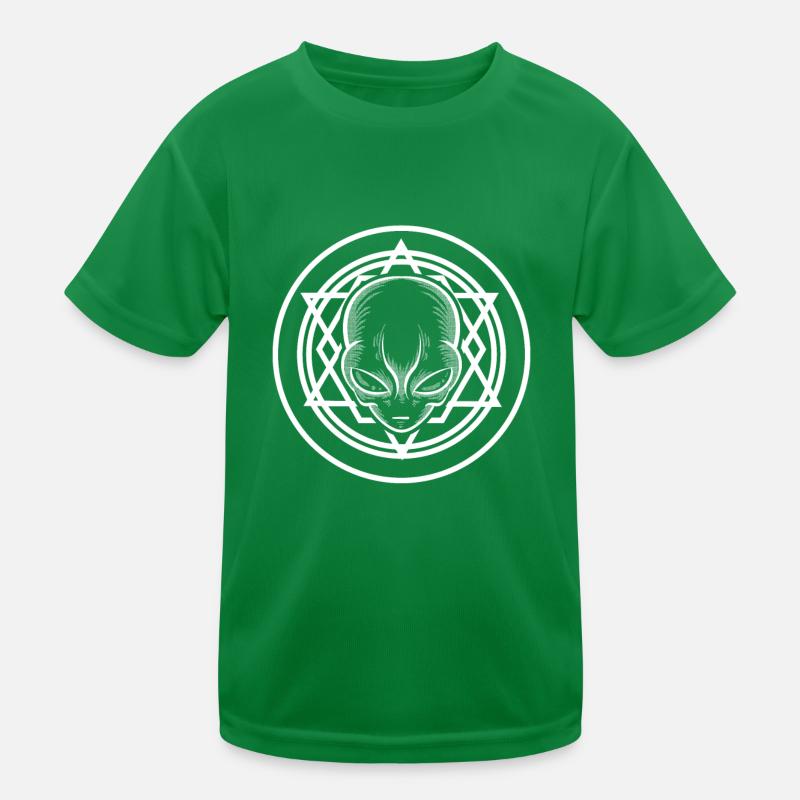 Sacred Geometry Alien TShirt Extraterrestrial Life Kids Functional T-Shirt