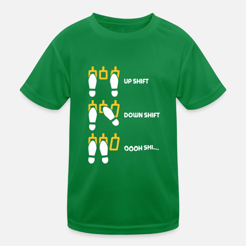 Up Shift Down Shift Funny Car Gear Changes Kids Functional T-Shirt