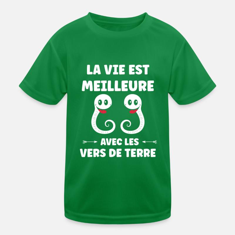 Humour ver de terre T-shirt sport Enfant