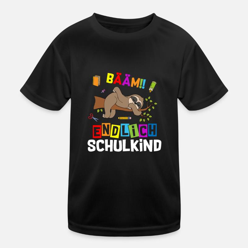 Bääm Finally Schoolchild Sloth Kids Functional T-Shirt