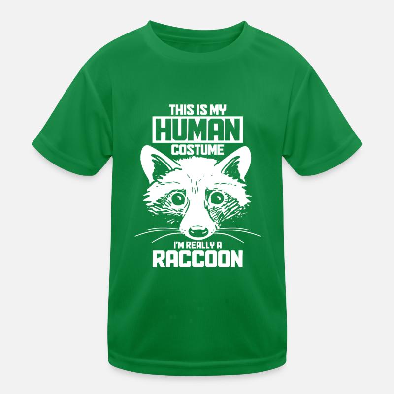 Waschbär Lustig Geschenk Kinder Funktions-T-Shirt