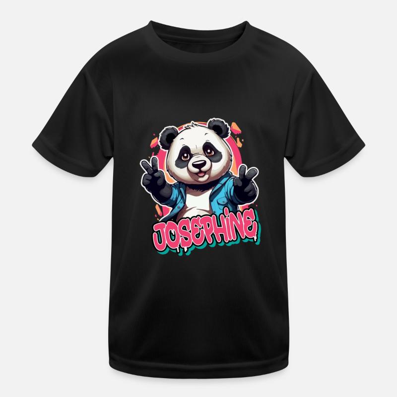 JOSEPHINE - Beau nom de fille avec Cool Panda T-shirt sport Enfant