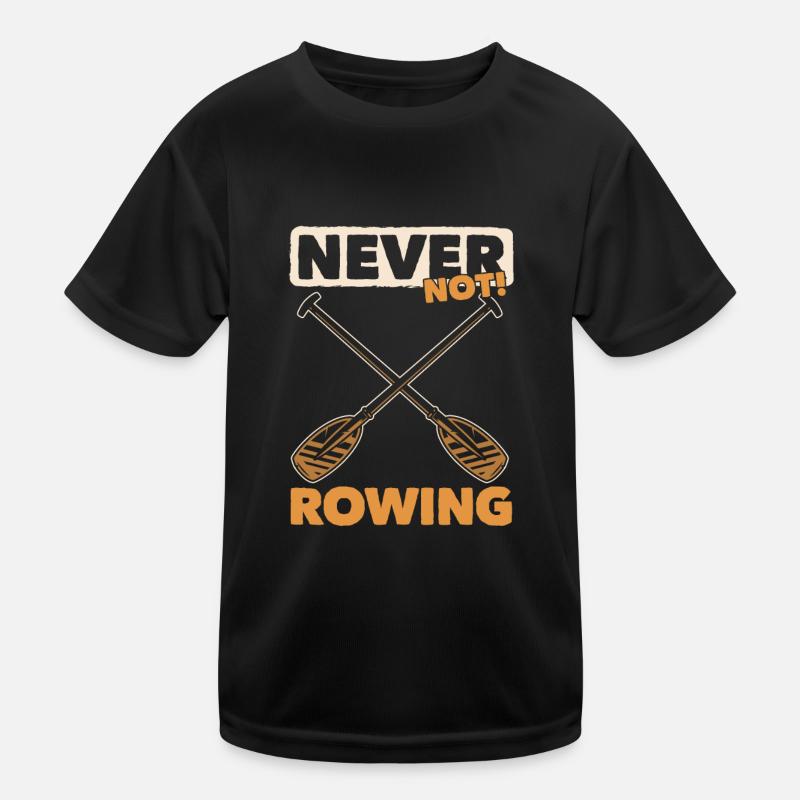 Rudern Ruderer - Kinder Funktions-T-Shirt - Schwarz