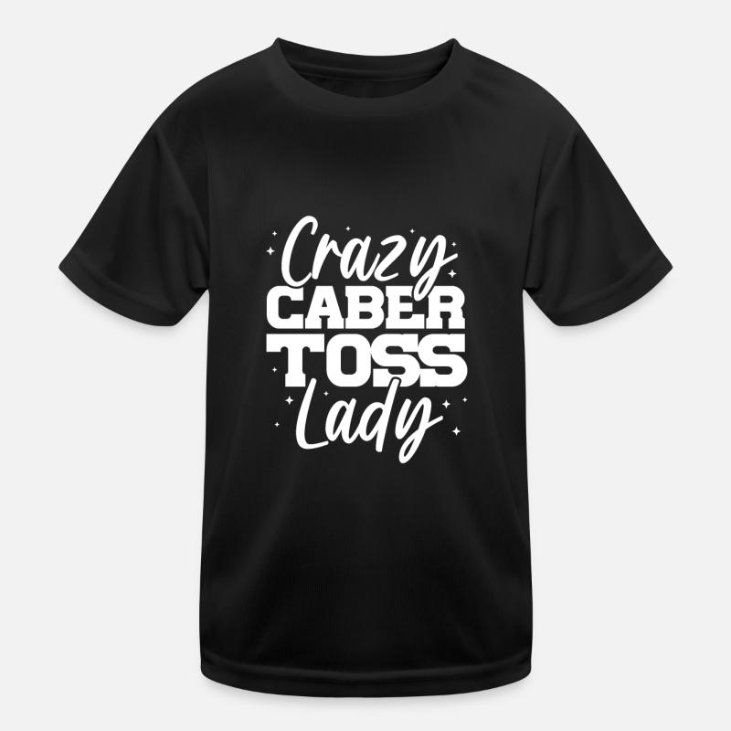 Crazy Caber Toss Lady Tree Trunk Thrower Kinder Funktions-T-Shirt