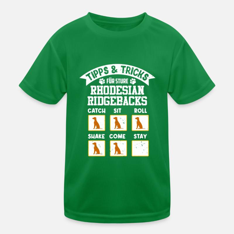 Hundetraining Rhodesian Ridgeback TIPPS UND TRICKS Kinder Funktions-T-Shirt